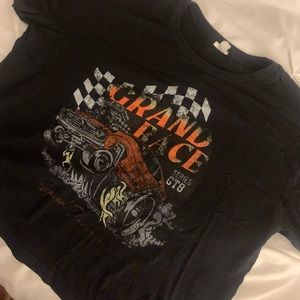 Cropped Vintage Tee from Garage in the Colour Black, Size Women’s Medium